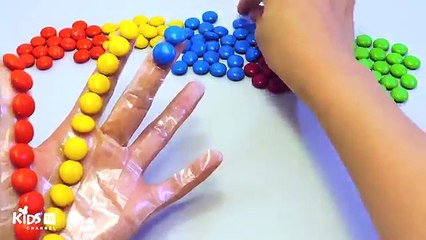 Узнать цвета для детей Finger семья потешки М&М шоколадные конфеты дети видео
