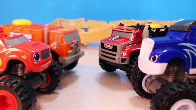 BLAZE AND THE MONSTER MACHINES Trucks Coaches Tonka Climb Overs Treader in Monster Truck Race-PMnCTm09VHA