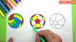 Learn Colors For Children With Balls Coloring Pages Learn Colors For Kids and Toddlers Wit