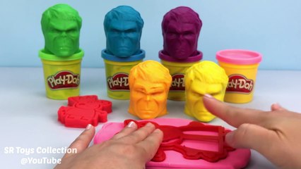 Learn Colors Video for Kids with Play Doh Hulk with Peppa Pig Family Molds Fun Creative for C