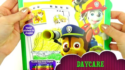 Nickelodeon PAW PATROL Coloring RUBBLE with CRAYOLA Color and Shapes Sticker Activities Book-K5veYfpaQYU