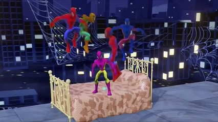 Colors Spiderman Five Little Monkeys Jumping On The Bed Five Little Spiders Jumping On The Bed