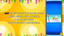 Karaoke: Hot Cross Buns - Songs With Lyrics - Cartoon/Animated Rhymes For Kids