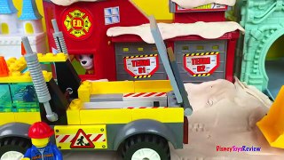 Paw Patrol Play Doh Snow Storm blocks Marshall in firehouse toys Patrulla De Cachorros Stop Motion