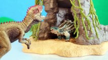 TOY DINOSAUR FIGURES Saichania vs Giganotosaurus Dinosaurs Fight Schleich 2-pack Toy Review-oXpSH