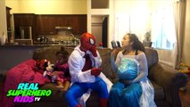 PREGNANT FROZEN ELSA vs SPIDERMAN - SPIDERBABY QUINTUPLETS w/ Pink Spidergirl Twins Funny