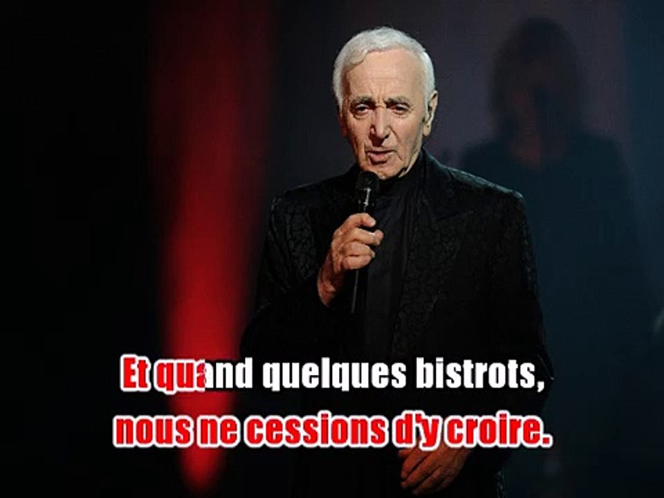 Charles Aznavour - La bohème KARAOKE / INSTRUMENTAL