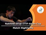 2016 Asian Cup Highlights: Zhang Jike vs Wong Chun Ting (1/2)