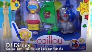 Caillou Bath Time Playset Sailboat Planche a Voile Toy Review