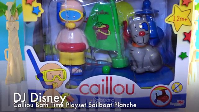 Caillou Bath Time Playset Sailboat Planche a Voile Toy Review