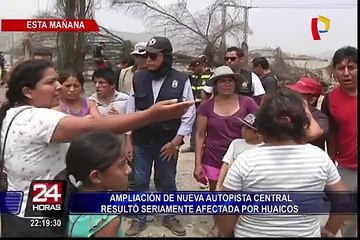 Nueva Autopista Central: ampliación resultó dañada por huaicos