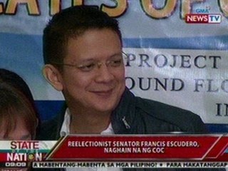 SONA: Re-electionist Senator Francis Escudero, naghain ng COC