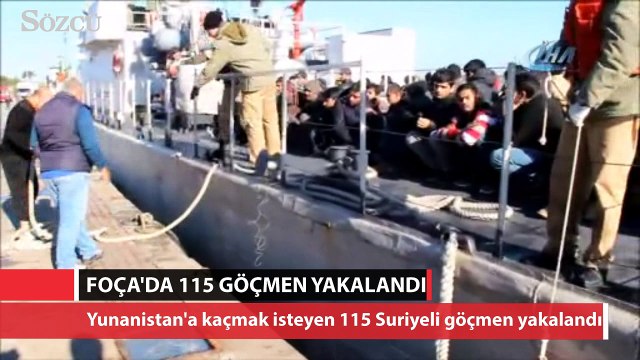 Foça'da, 115 Suriyeli göçmen yakalandı