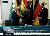 Bolivia y Alemania firman acuerdo para impulsar tren bioceánico