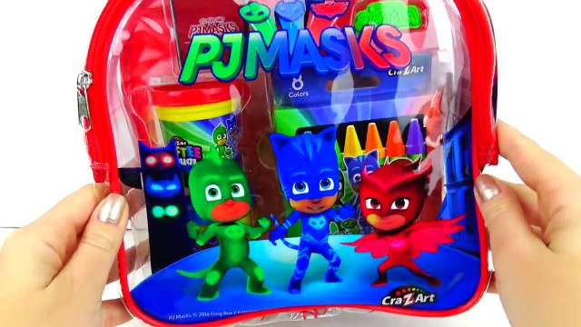 PJ Masks Fun Activities Backpack with Stickers, Coloring Book, Softee Dough, Play Scenes and More!-85zGNvI