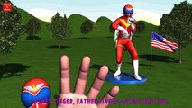 POWER RANGERS SING KARAOKE Finger Family | Nursery Rhymes for Children | 3D Animation