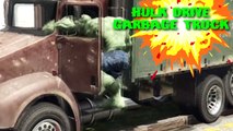 The HULK Smash Superhero Cartoon Drive Garbage Truck At Beach l Nursery Rhymes l Garbage Trucks Rule-jnq