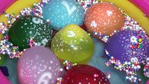 9 Wet Balloons Compilation - Funny Faces water Balloon Finger Song - TOP Learn Colours Col