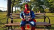 SUPER SPIDERMAN vs THE MASK IRL - Spider-man Diet Coke and Mentos Prank - Real Life-QdSlsxaE