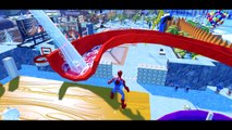 SPIDERMAN CARS COLORS BIKES saved FROZEN ELSA w/ Nursery Rhymes Cars Songs for Kids and Ch