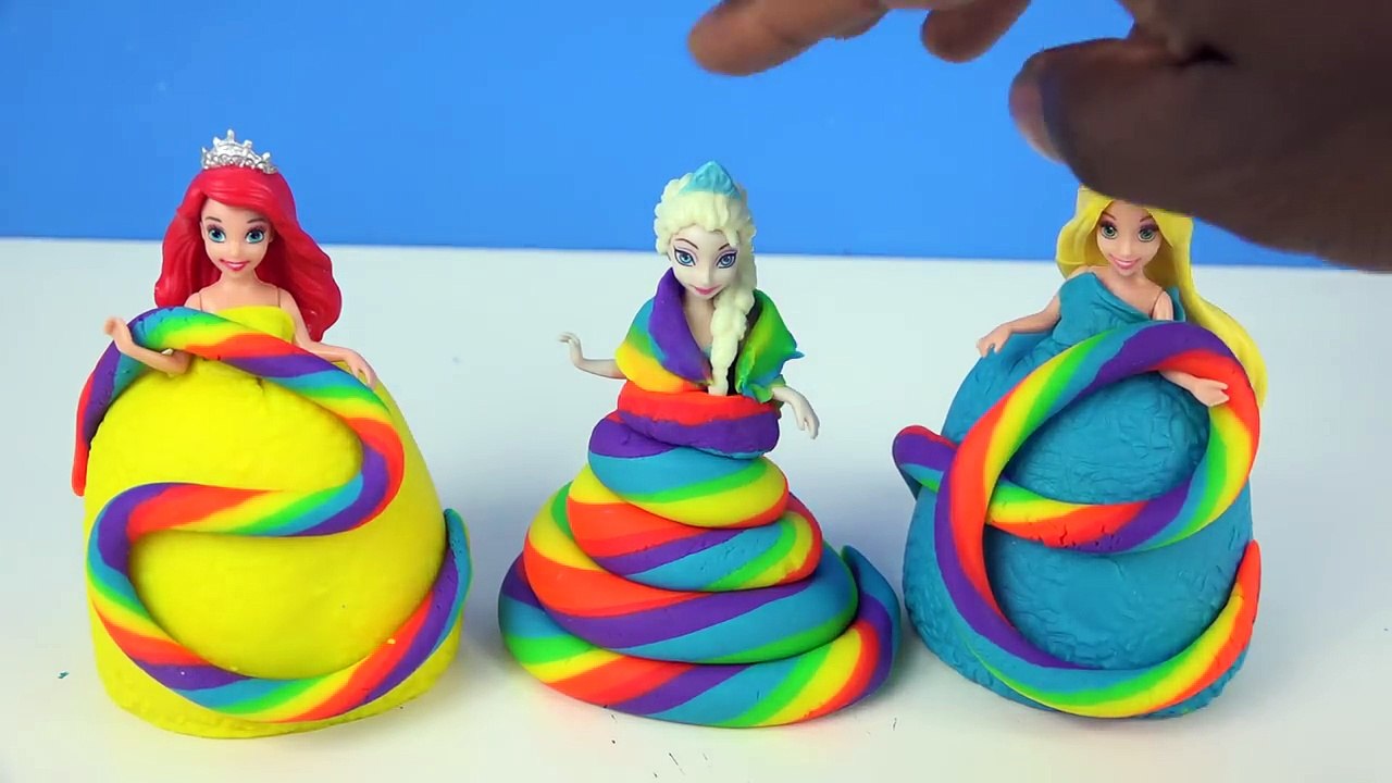 DIY How Make Super Glitter Play Doh Disney Princess Dresses Frozen Elsa Ariel Anna MagiCli