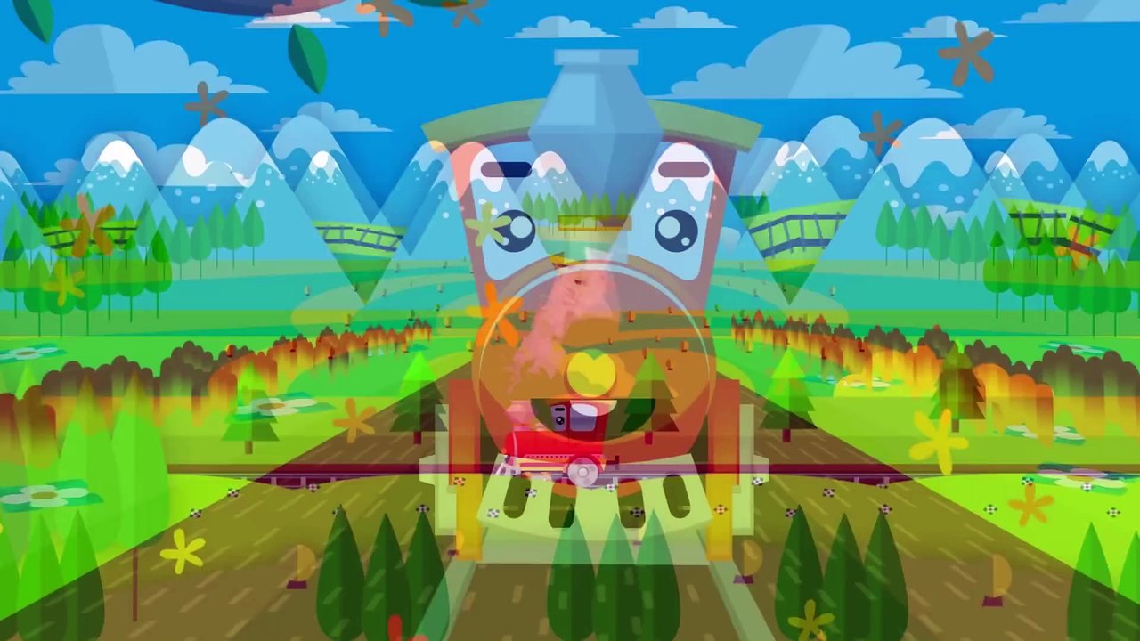 Trains for children - Learn to count | Learn Fruits and Animals - Cars & Trains cartoons for kids