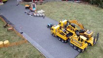 BRUDER RC toys excavator crash! Bruder video for kids!-U