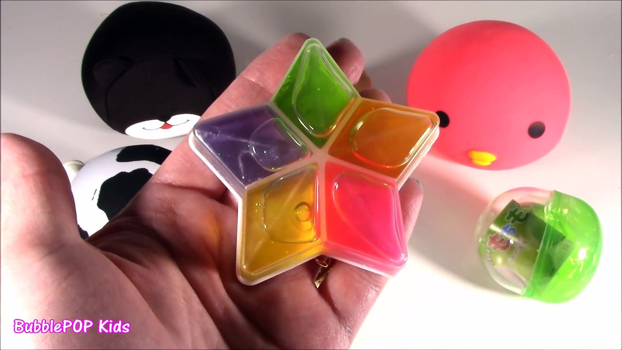 Cutting OPEN Squishy FRUIT! GROSS Sticky Poop Squish! Mystery Bear Stress BALL! STAR Putty! FUN