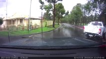 Severe storm forces motorists to drive through floodwater in Sydney