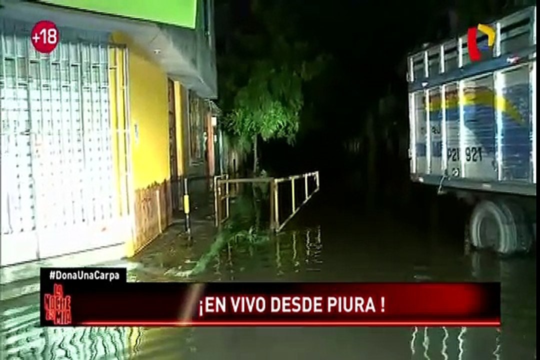 Piura: urbanización Ignacio Merino totalmente inunda tras fuertes lluvias
