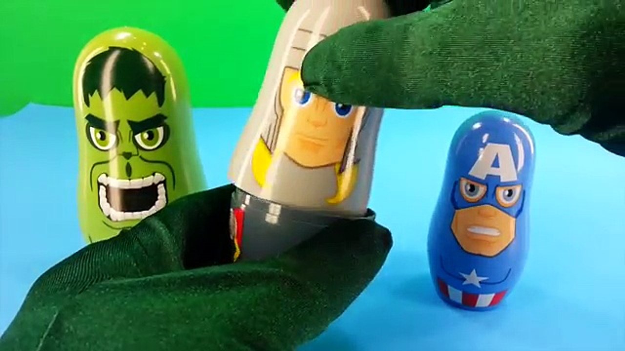 Marvel Avengers Nesting Matryoshka Dolls Stacking Cups Toy Surprises with Captain America and Thor