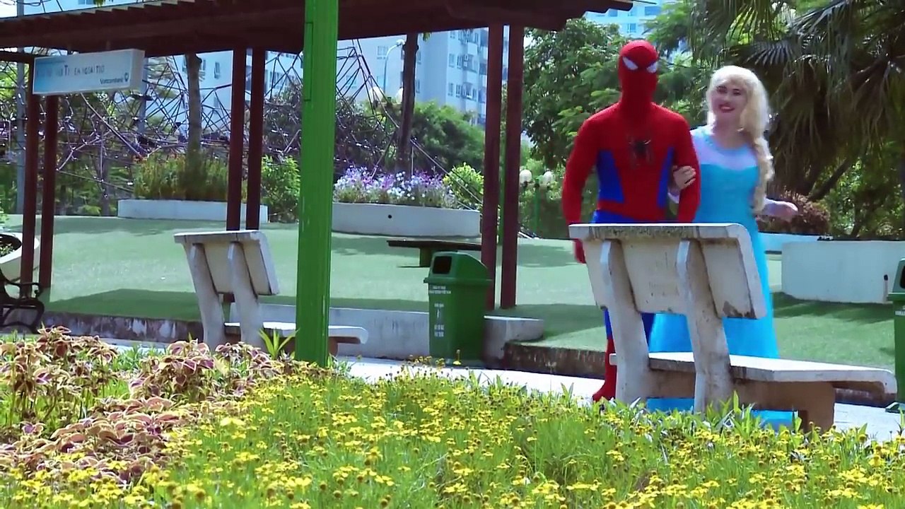 Spiderman vs Frozen Elsa Prank Challenge, Joker Poo and Fart Fun Superheroes Movie In real
