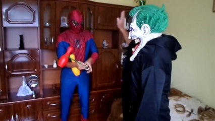 Spiderman KISS Harley Quinn !? Spider weeps? - Funny Superhero Movie in Real Life :)