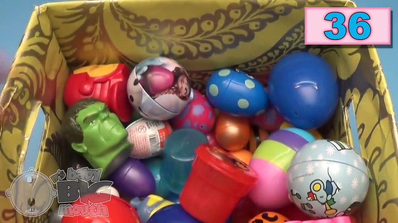 NEW Huge 101 Surprise Egg Opening Kinder Surprise Elmo Minecraft Disney Frozen Thomas the