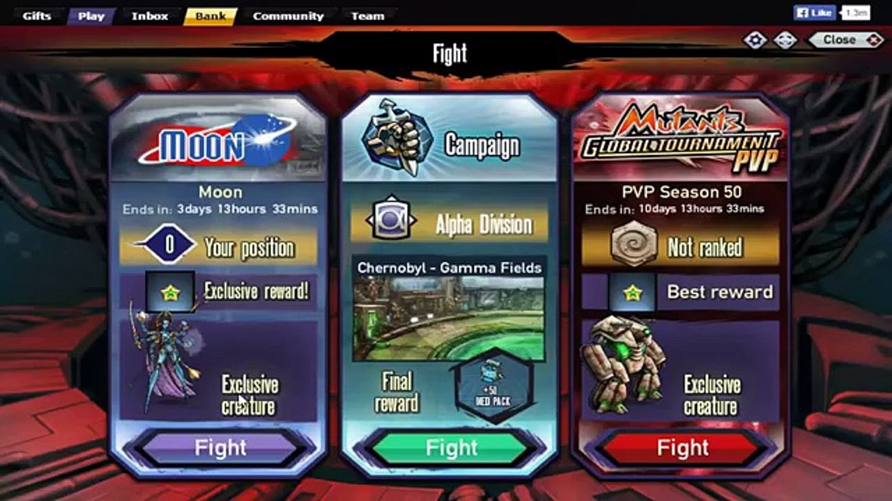 ★[Facebook Friday]★ Mutants: Genetic Gladiators!