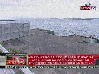 QRT: No Fly at No Sail Zone, ipatutupad sa lugar na posibleng daanan ng rocket ng SKorea