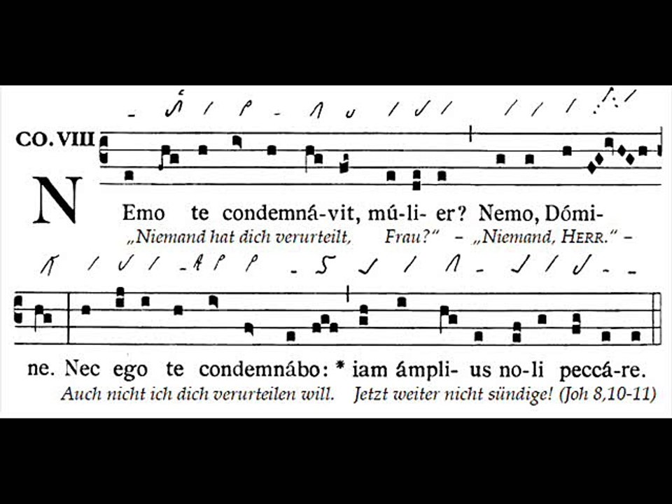 Communio Nemo te condemnavit, Dominica V Quadragesimae (5 Carême