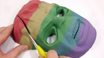 DIY How To Make Kinetic Sand Hulk Colors Cake Learn Colors Glitter Slime Clay Milk Icecr