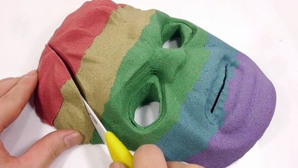 DIY How To Make Kinetic Sand Hulk Colors Cake Learn Colors Glitter Slime Clay Milk Icecr