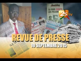 revue de presse du 10 sept 2015