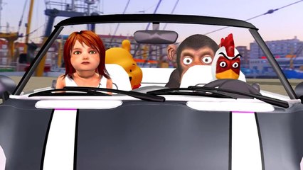 Wheels On The Bus Go Round And Round - 3D Animation Kids Songs | Nursery Rhymes for Child