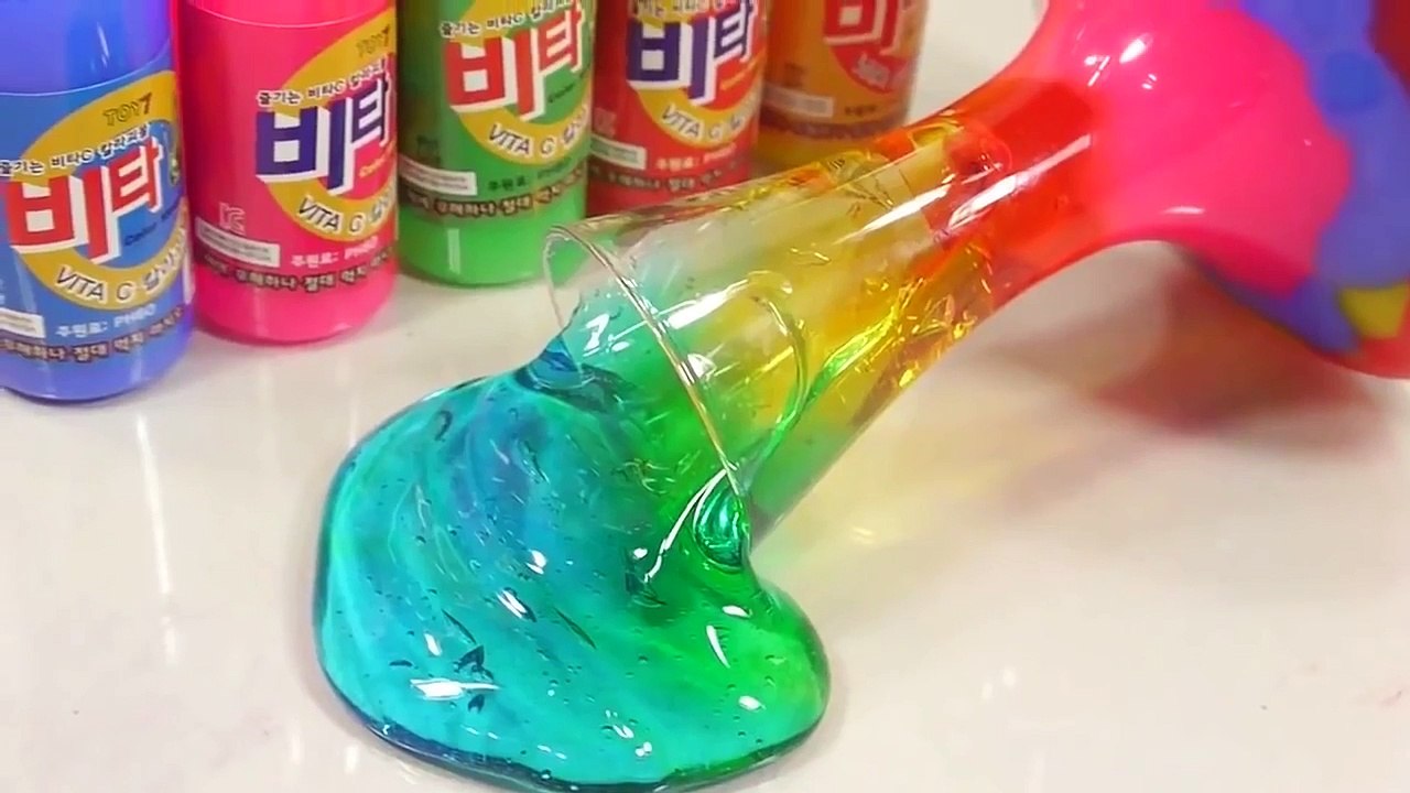 Learn Colors How To Make Rainbow Colors Jelly Monster Slime Foam Clay Toys DIY