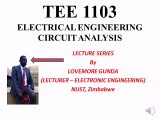 TEE 1103 – Electrical Circuit Analysis - Introduction