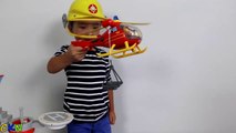 Fireman Sam Ocean Rescue Playset Toys Unboxing Kids Playing  Rescue Helicopter Ckn Toys-IM
