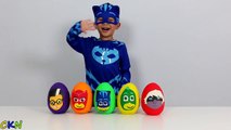 Disney PJ Masks Play-Doh Surprise Eggs Opening Fun With Catboy Gekko Owlette Ckn Toys-PrOo2