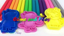 Learn Colors Play Doh Modelling Clay Peppa Pig Family Kinetic Sand Fun and Creative for Kids Rhymes-t