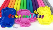 Learn Colors Play Doh Modelling Clay Peppa Pig Family Kinetic Sand Fun and Creative for Kids Rhymes-tB