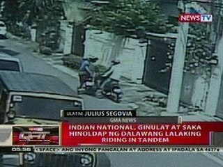 QRT: Indian nat'l, ginulat saka hinoldap ng 2 lalaking riding in tandem sa QC