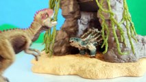 TOY DINOSAUR FIGURES Saichania vs Giganotosaurus Dinosaurs Fight Schleich 2-pack Toy Review-oX