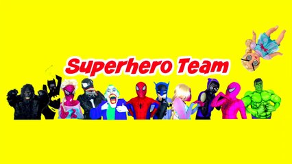 Joker vs Joker Girl! w_ Pink Spidergirl & Batman - Spiderman vs T Rex - Funny Superheroes  -)-nrGKuGfs